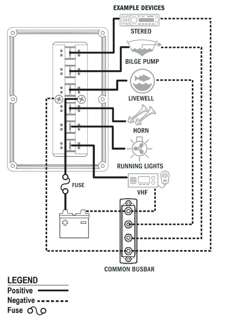 Blue Sea Systems 4322 Water-Resistant Circuit Breaker Switch Panel, Gray, 6 Positions - Image 3